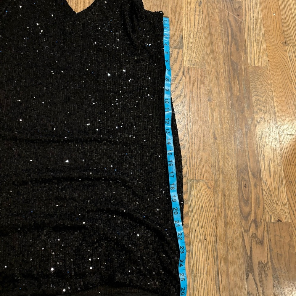 Black Sequin Size L H&M Mini Dress - Picture 7 of 9